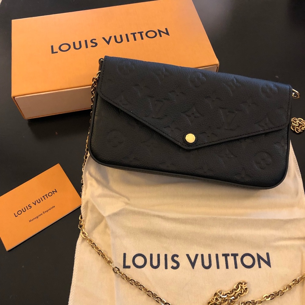 Louis Vuitton Felicie GM M. Noir bag (barely used)